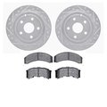 Dynamic Friction Co 7502-52042, Rotors-Drilled and Slotted-Silver with 5000 Advanced Brake Pads, Zinc Coated 7502-52042